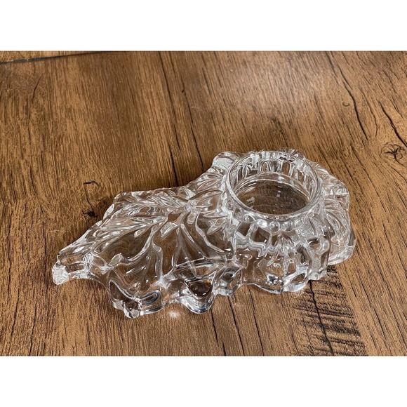 PartyLite Accents Partylite Crystal Blossom Tealight Candle Holder Retired Clear Glass